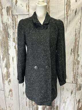 Vintage New York Girl Tweed Coat Black/Gray Size 10